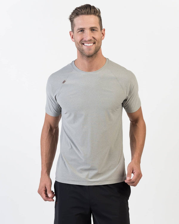 Men's performance crewneck t-shirt in heather grey