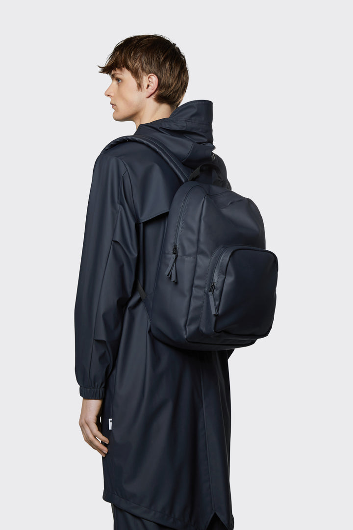 Men's waterproof classic style backpack in navy blue