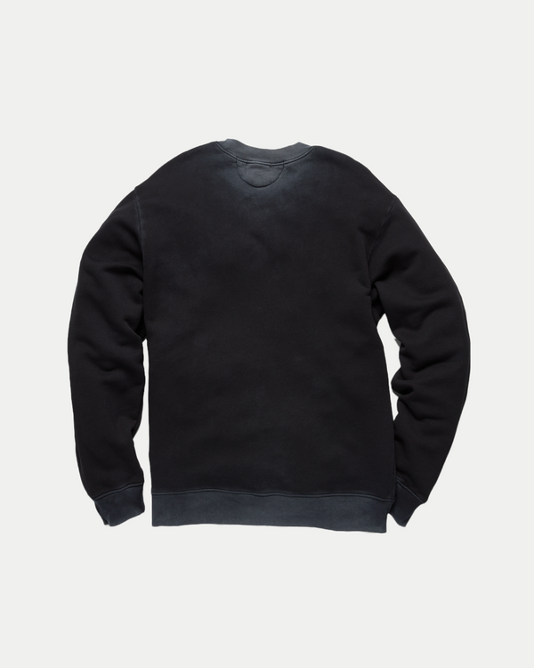 Men's cotton relaxed fit crewneck sweatshirt in vintage black