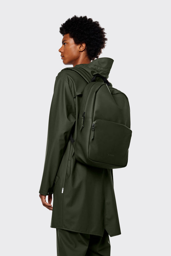 Waterproof minimalistic backpack in hunter green