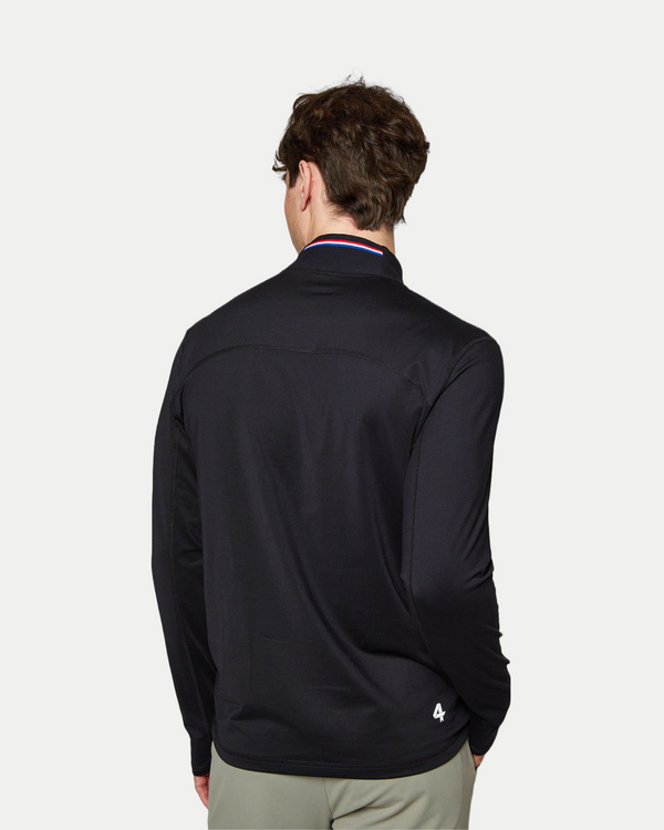 Men's activewear quarter zip shirt in black