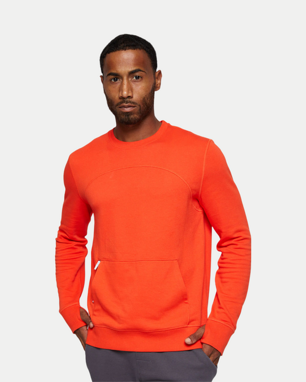 Men's soft, lightweight crewneck sweatshirt in light grey