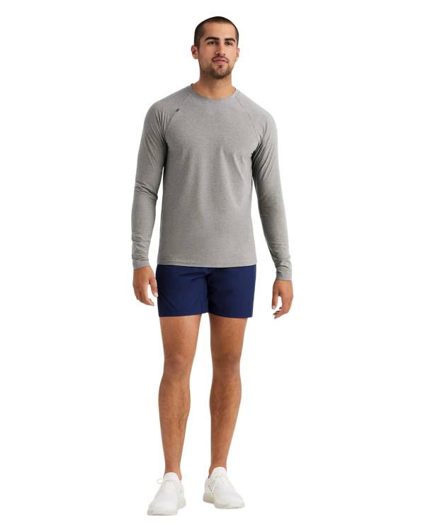 Men's long sleeve work out t-shirt in heather grey
