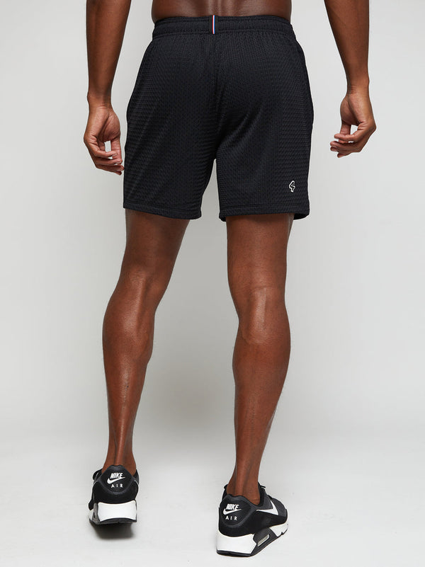 Men's 6 inch active, soft mesh fabric short in black