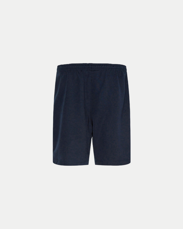 Men's 8 inch casual track style sweat short in navy blue