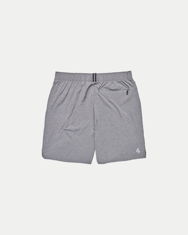 Men's athletic multi-functional short in heather grey