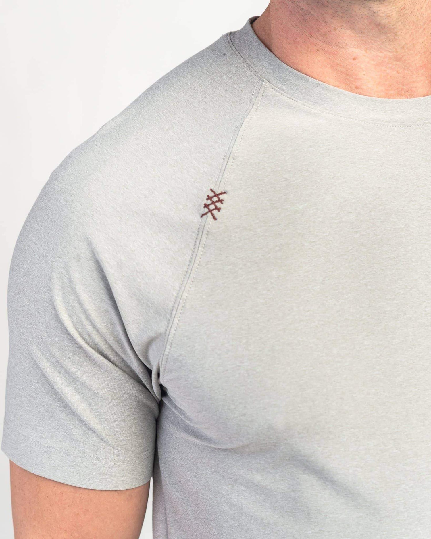 Men's performance crewneck t-shirt in heather grey