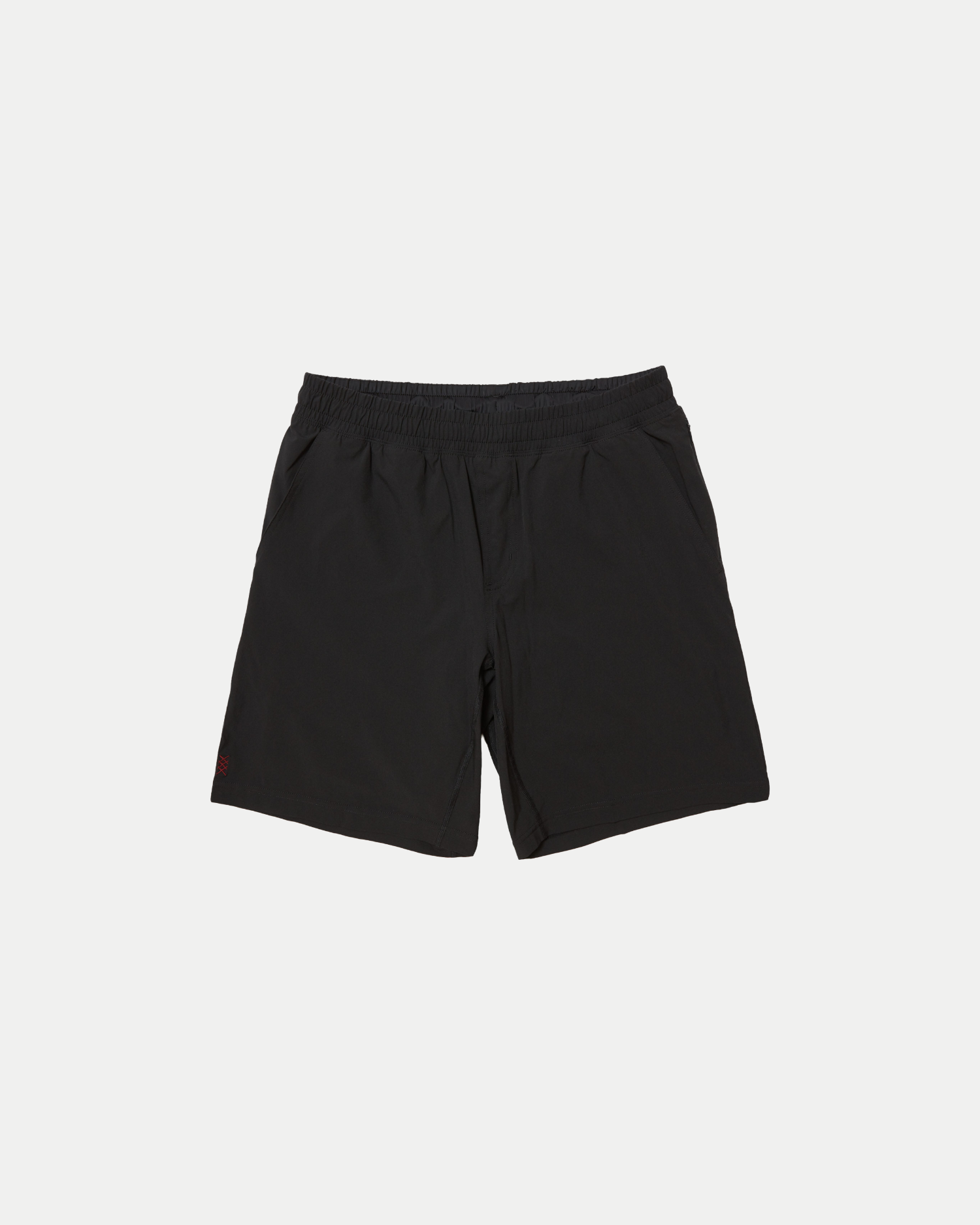 Men's 9 inch work out short in black that is flexible, comfortable and quick-drying.