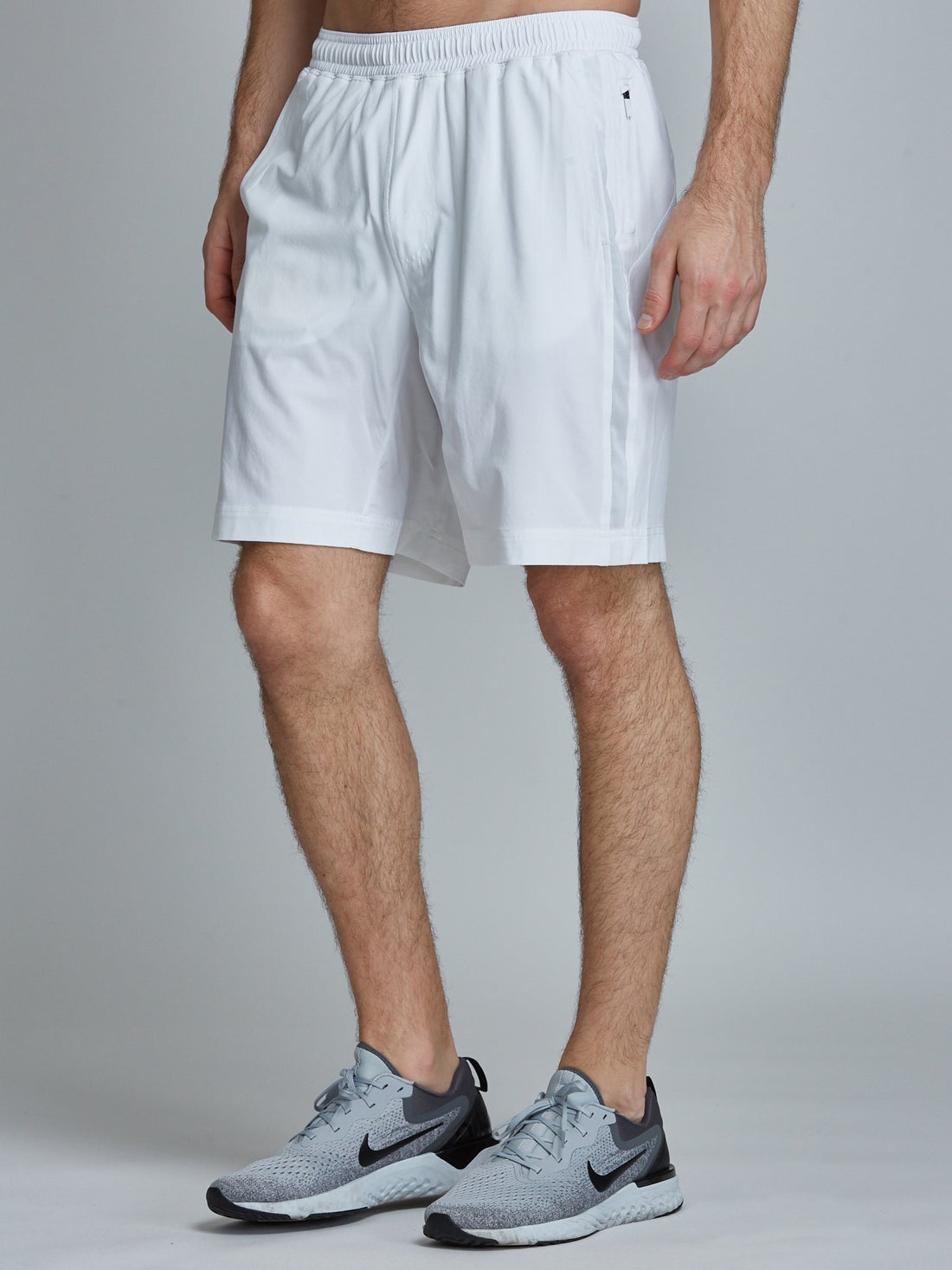 Men's 9 inch breathable training short in white