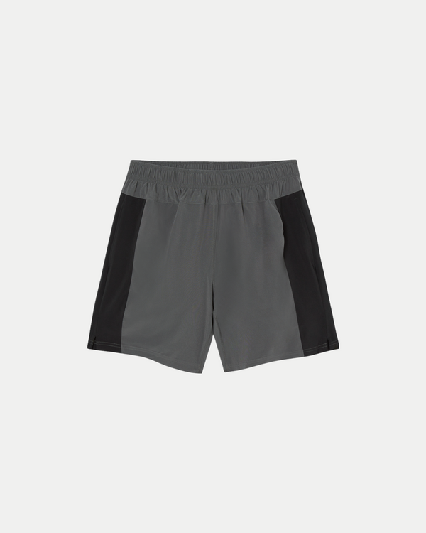 Men's 7 inch lined training short in charcoal/black