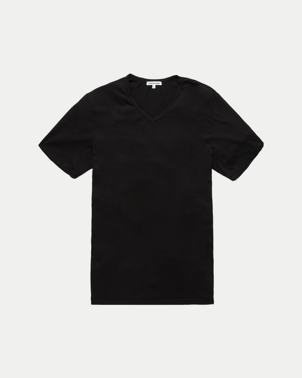 Men's everyday classic v-neck shirt in black