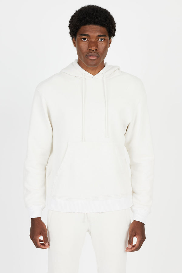 Men's 100% cotton over sized hoodie in color bone.