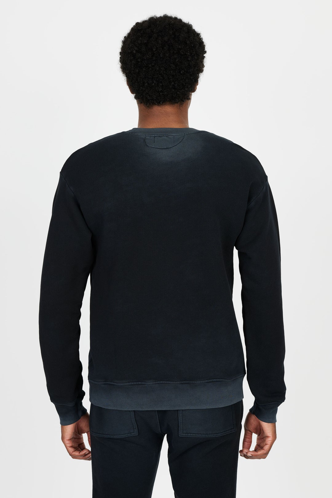 Men's cotton relaxed fit crewneck sweatshirt in vintage black