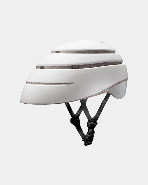 Reflectable, foldable, safe helmet in color pearl