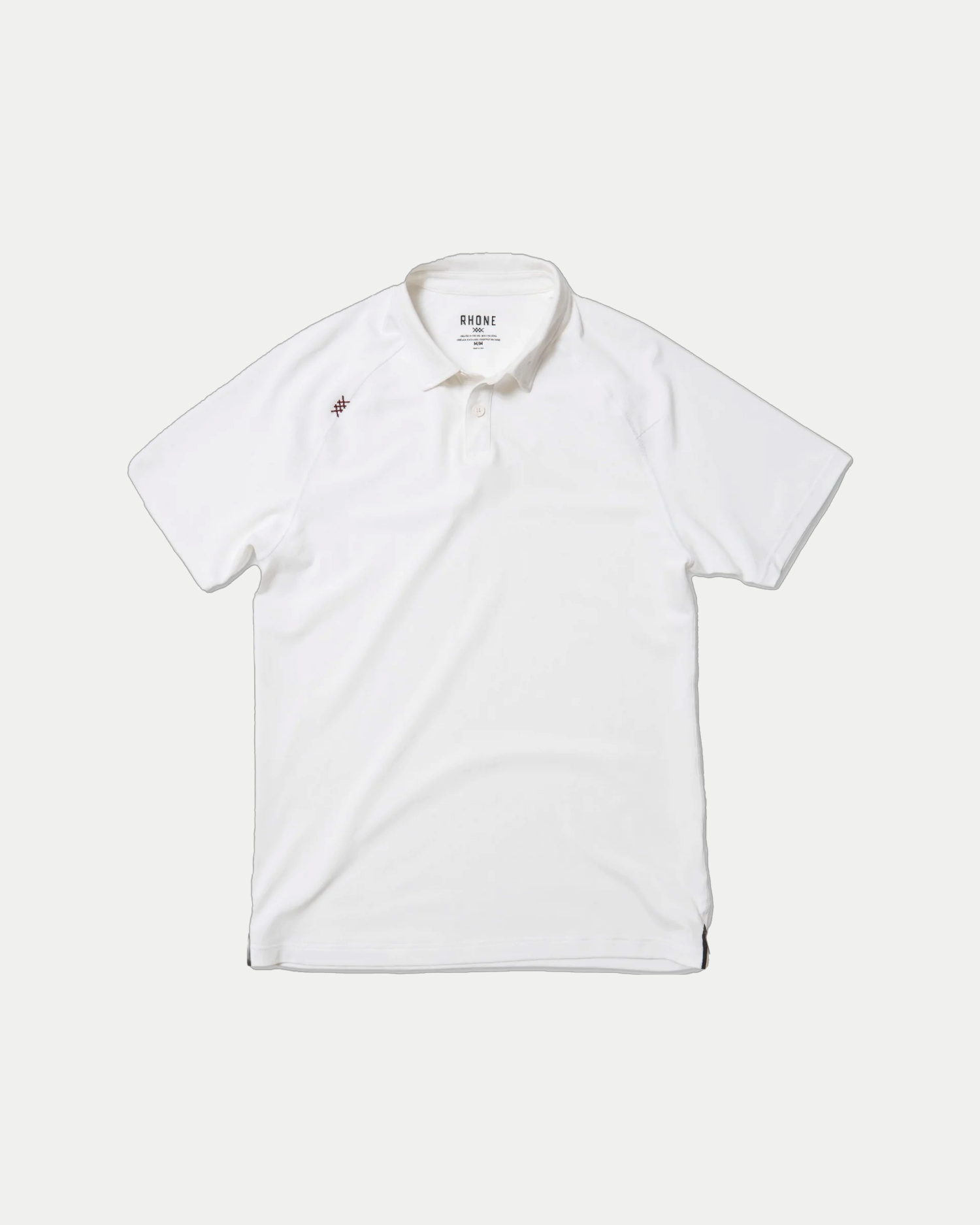 Men's clean cut white golf performance polo 