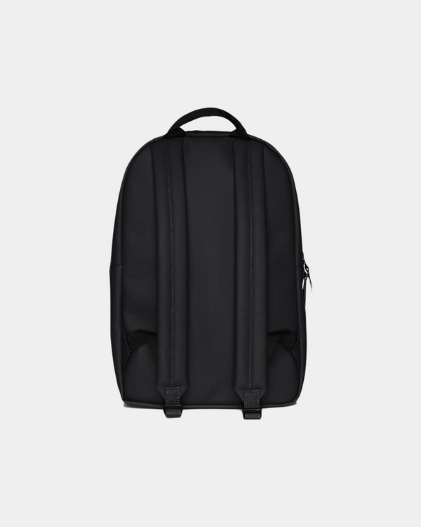 Waterproof, minimalistic, functional backpack with zip closure in black 