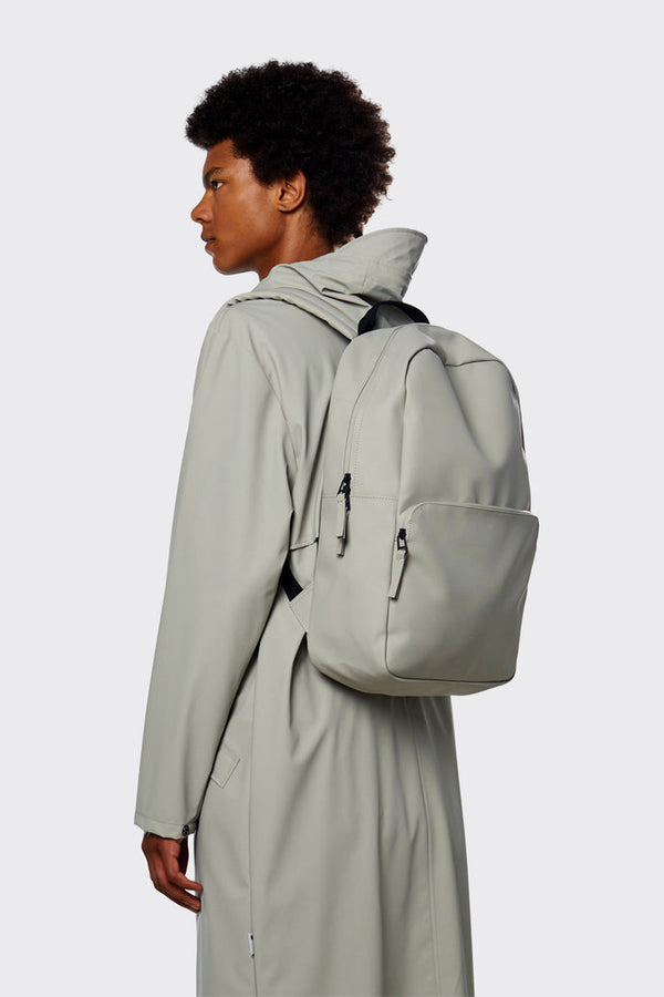 Waterproof minimalistic backpack in cement grey