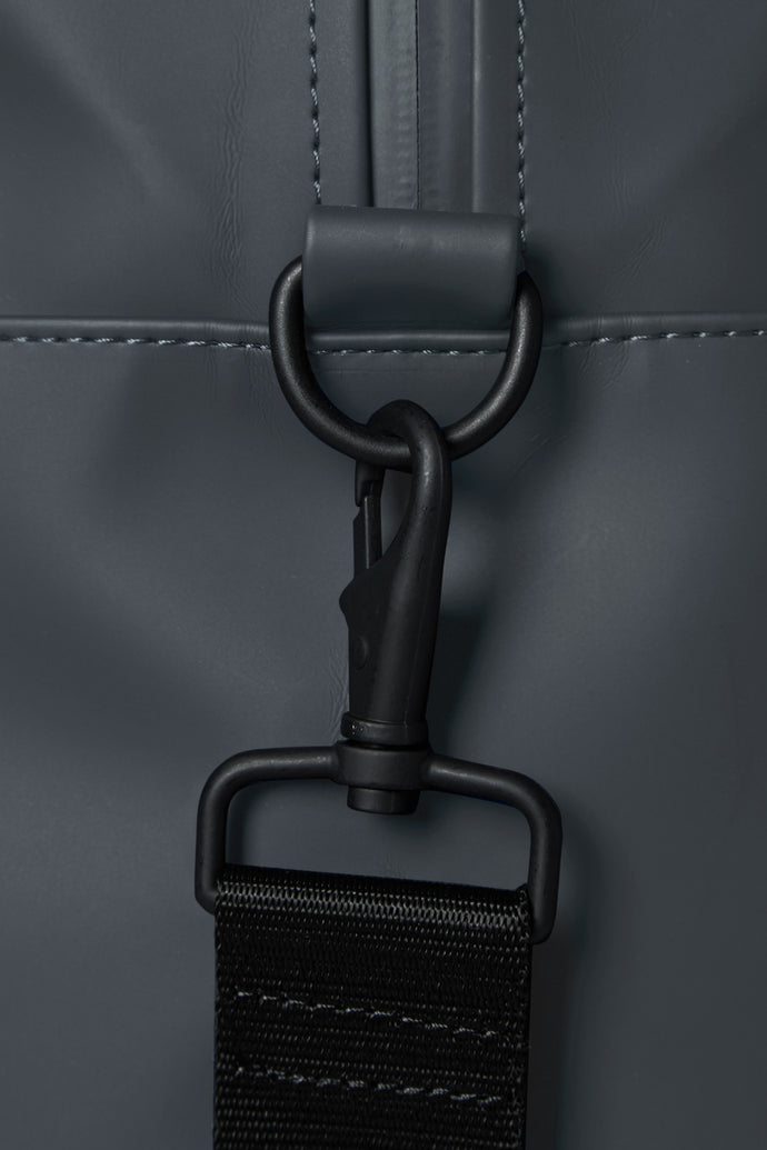 Waterproof, durable gym bag in slate grey