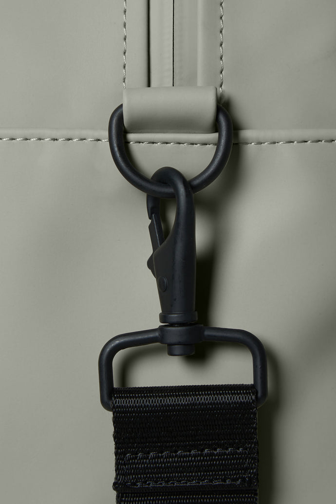 Waterproof, durable gym bag in cement grey