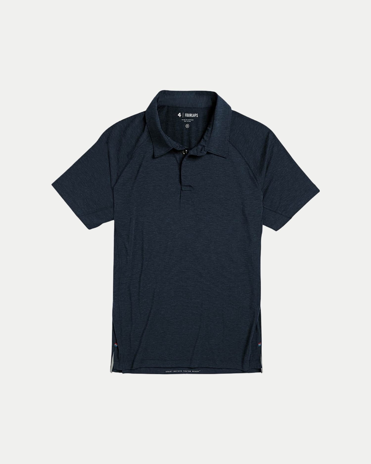 Men's slim fit active polo in navy