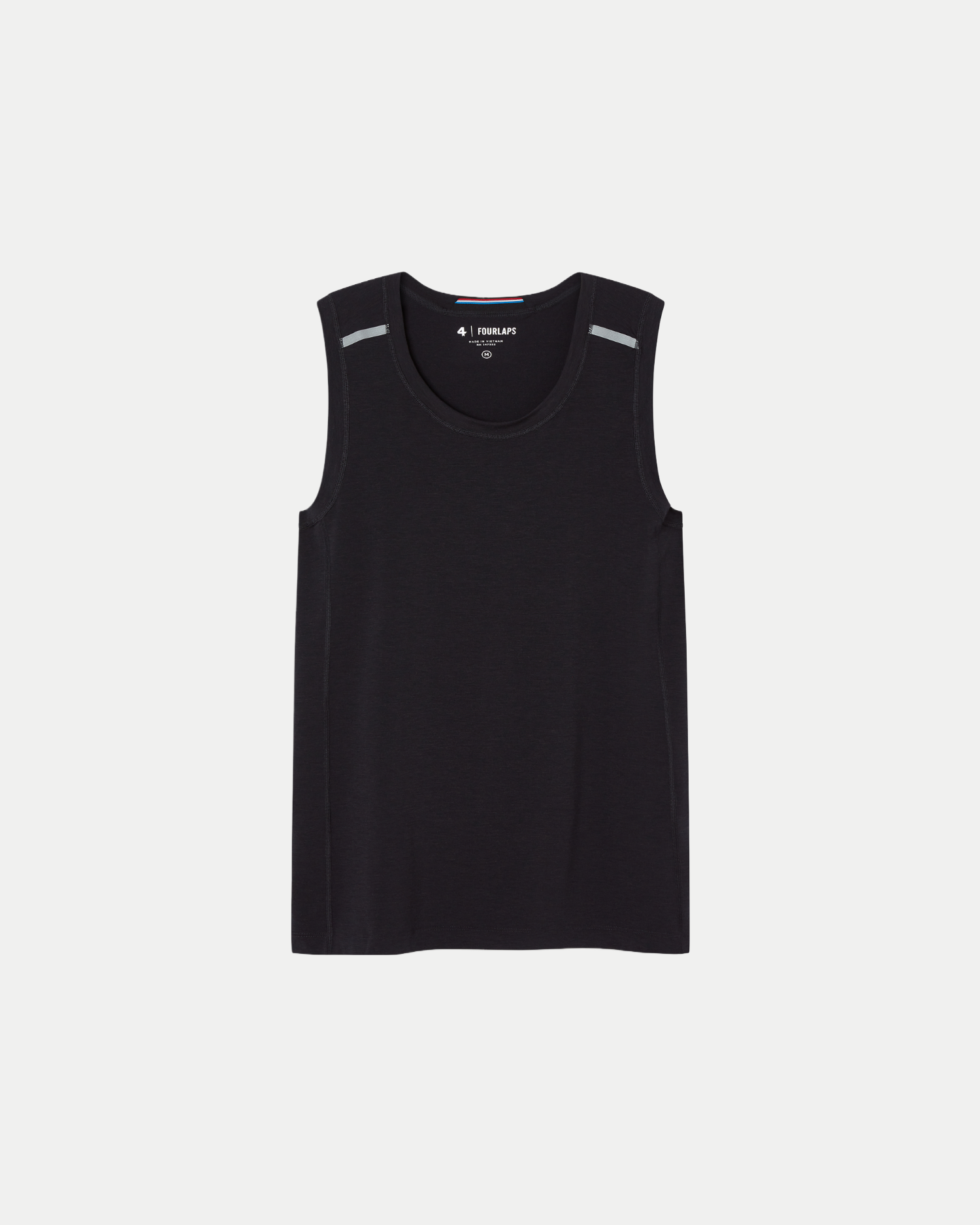 Men's fitness moisture-wicking tank top in black