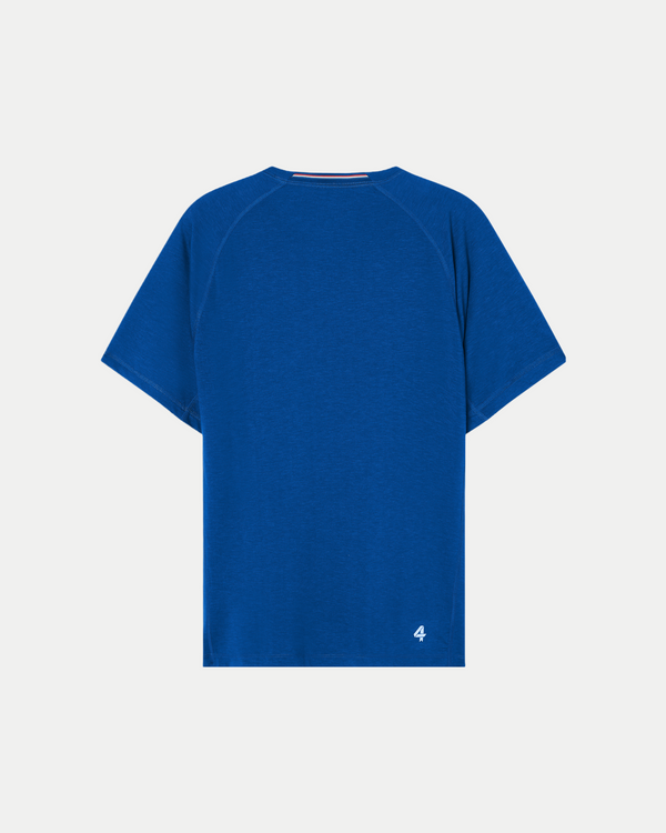 Men's performance moisture-wicking t-shirt in royal blue