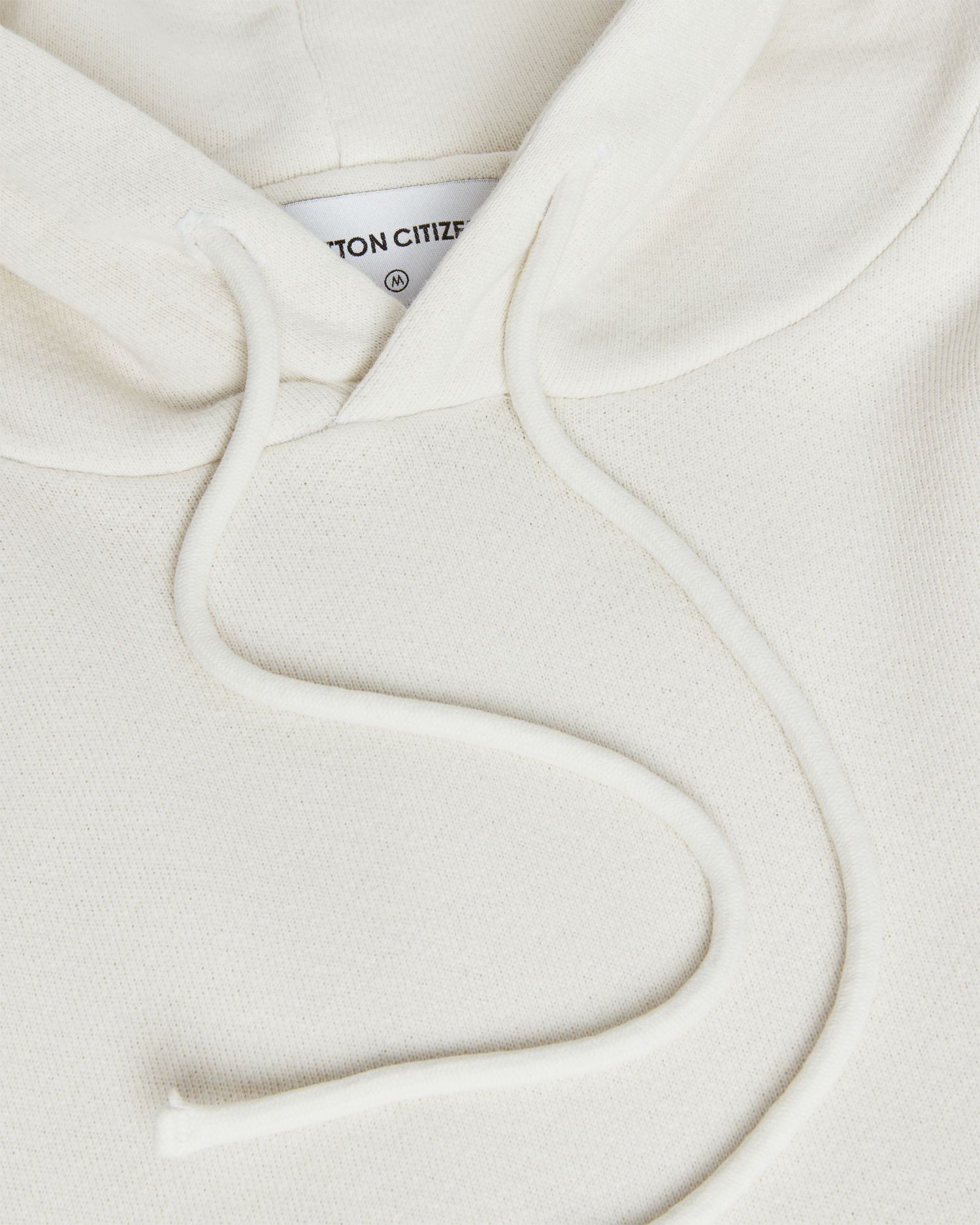 Men's 100% cotton over sized hoodie in color bone.