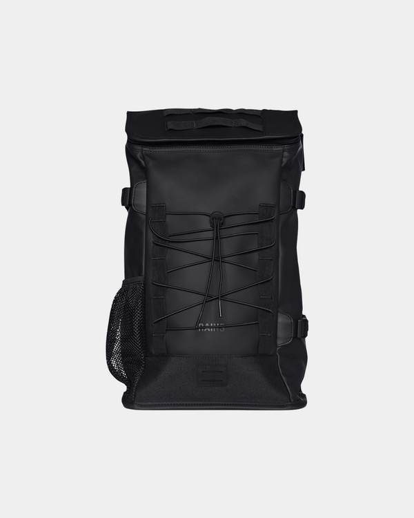 Waterproof, functional and sporty designed mountain backpack in black