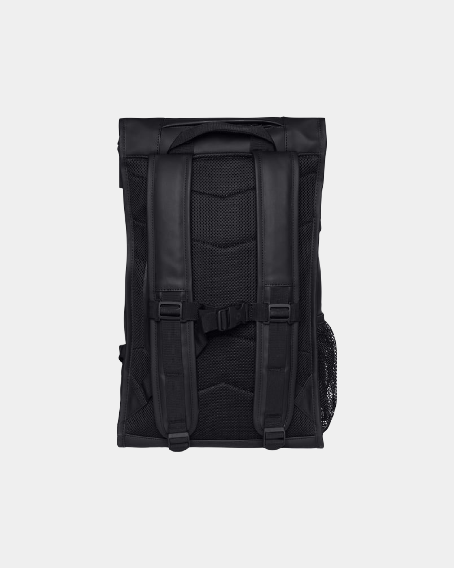 Waterproof, functional and sporty designed mountain backpack in black