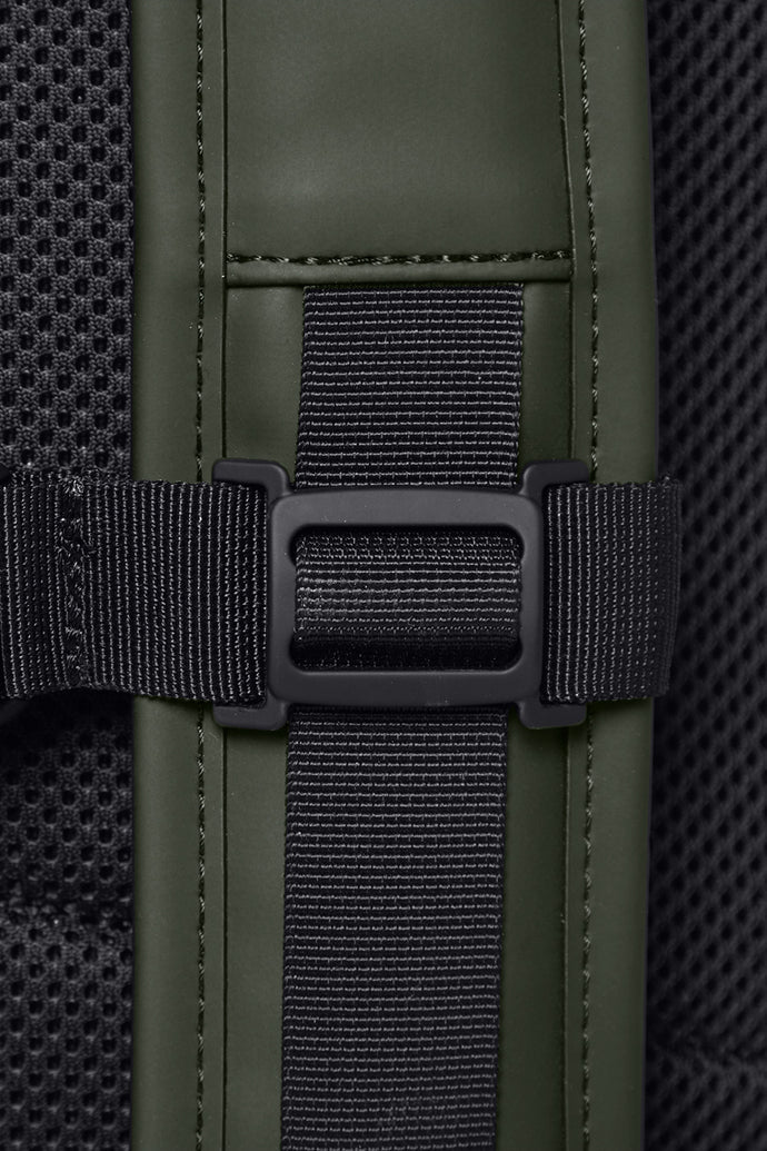 Waterproof, functional and sporty designed mountain backpack in hunter green