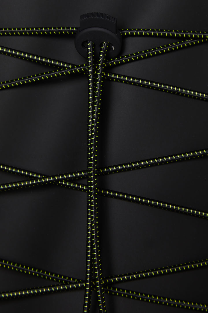 Waterproof, functional and sporty designed mountain backpack in two-toned black/wood