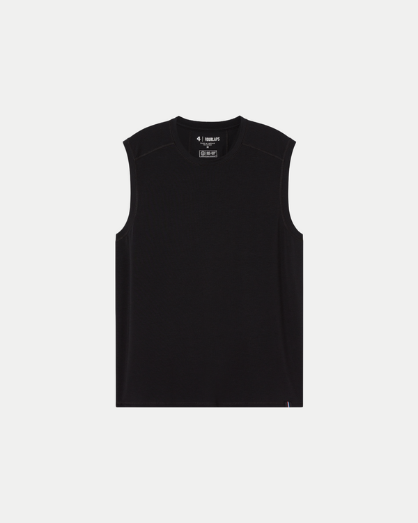 Men's sustainable performance muscle tee in black