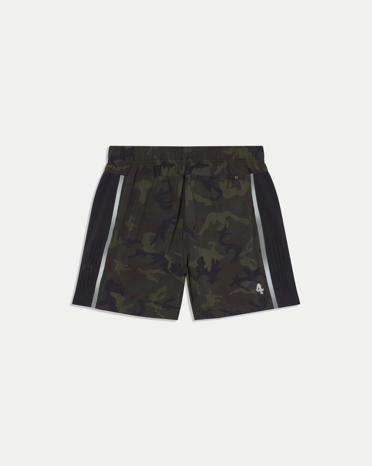 Men's 7 inch, soft training short in camouflage/black