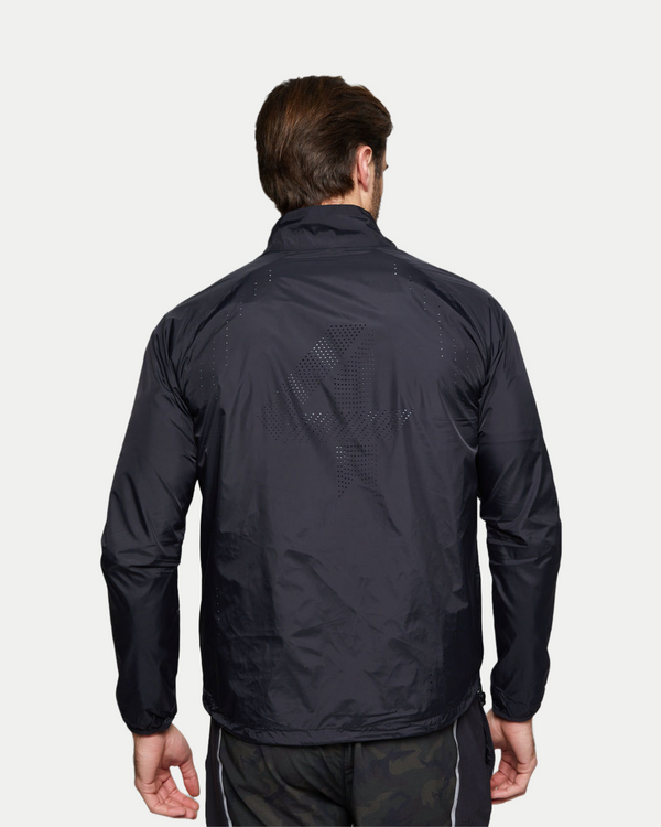 Men's ultra lightweight fitness jacket in black