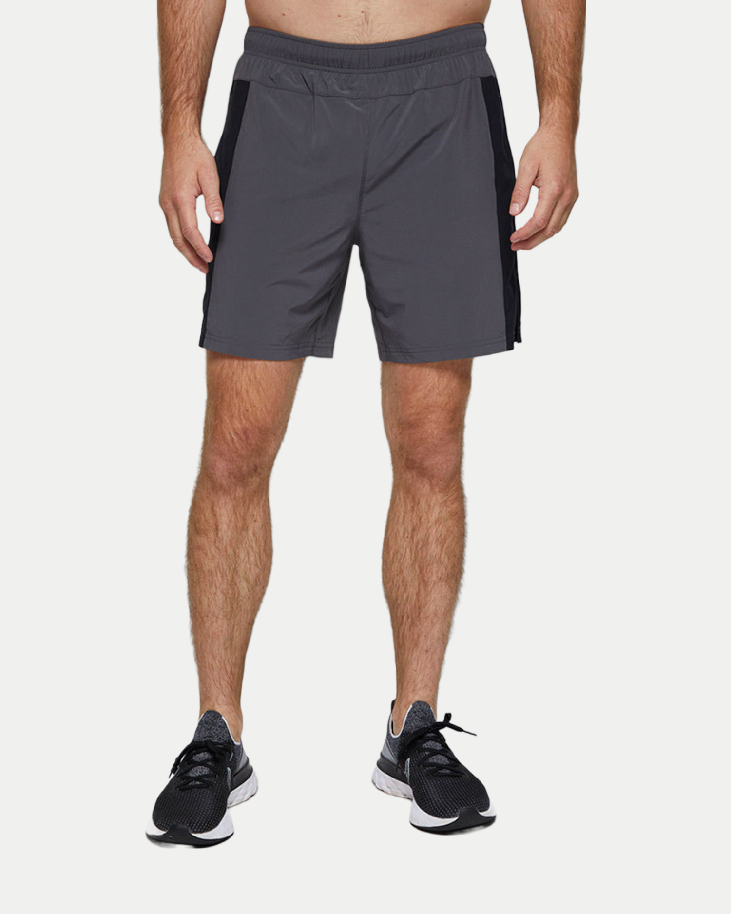 Men's 7 inch lined training short in charcoal/black