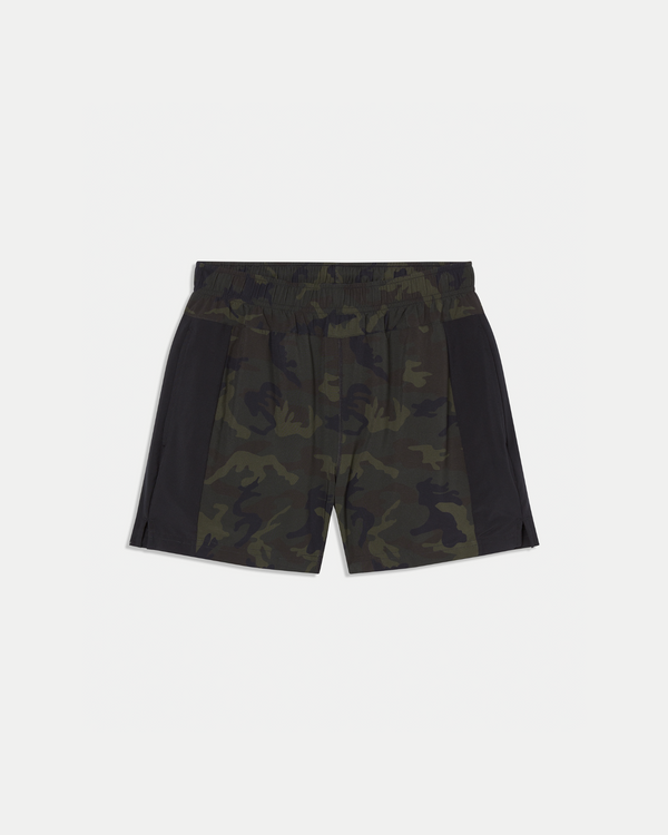 Men's 5 inch lined running/performance short in camouflage/black