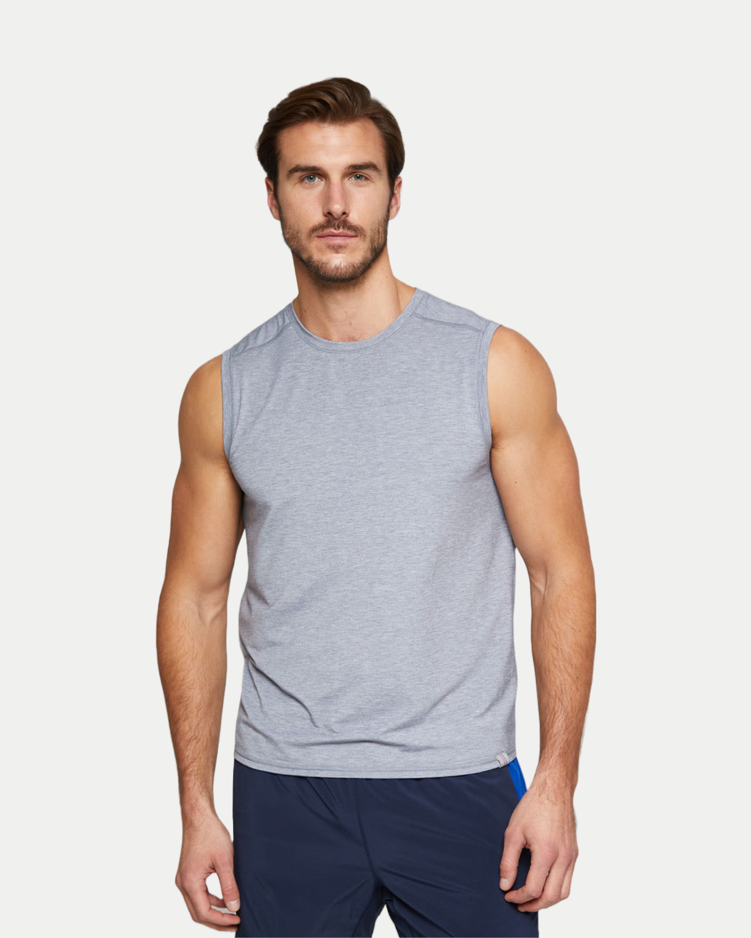 Men's sustainable performance muscle tee in grey
