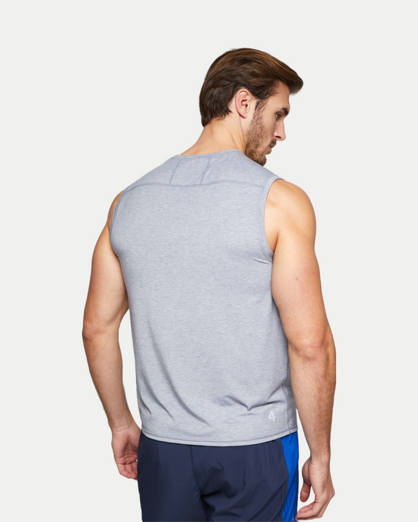 Men's sustainable performance muscle tee in grey