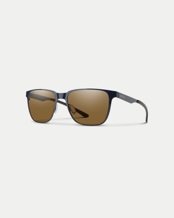 Men's sunglasses for casual wear or outdoor activity with a fresh look, polarized brown lenses that cut glare and enhance color and contrast. Soft adjustable silicone nose pads and a wrap around leg style.