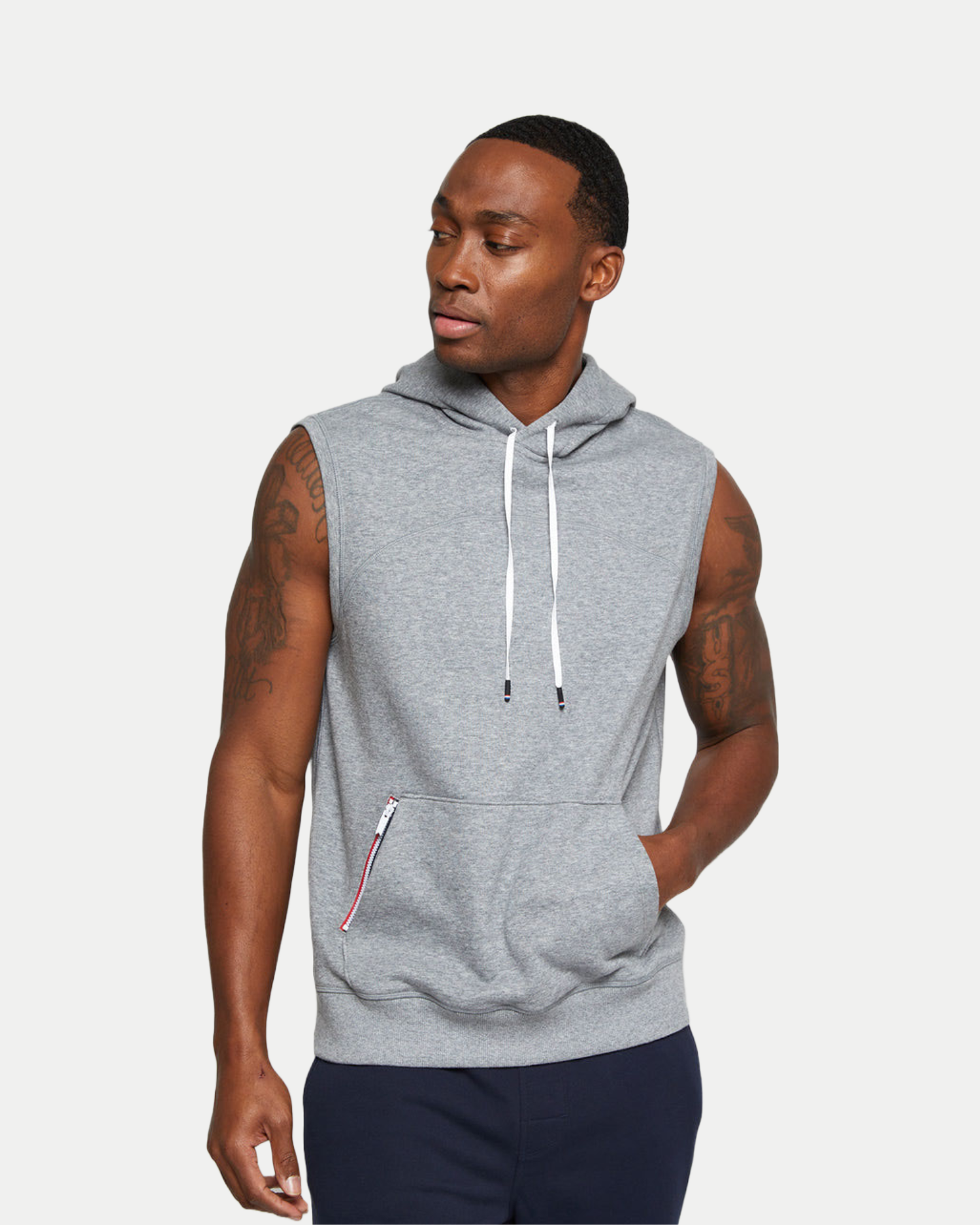 Rush Sleeveless Hoodie Grey Heather MASS