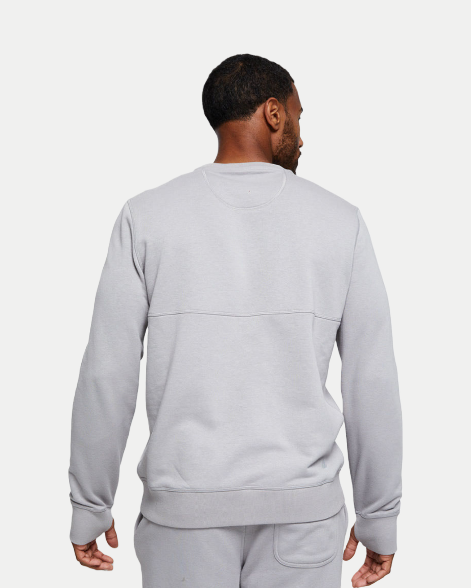 Men's soft, lightweight crewneck sweatshirt in light grey