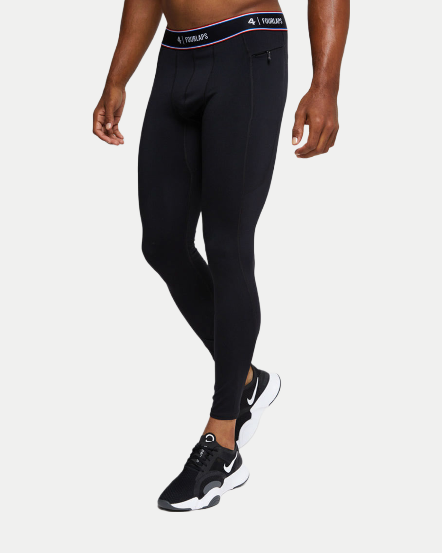 Men's performance tight with 4-way stretch in black