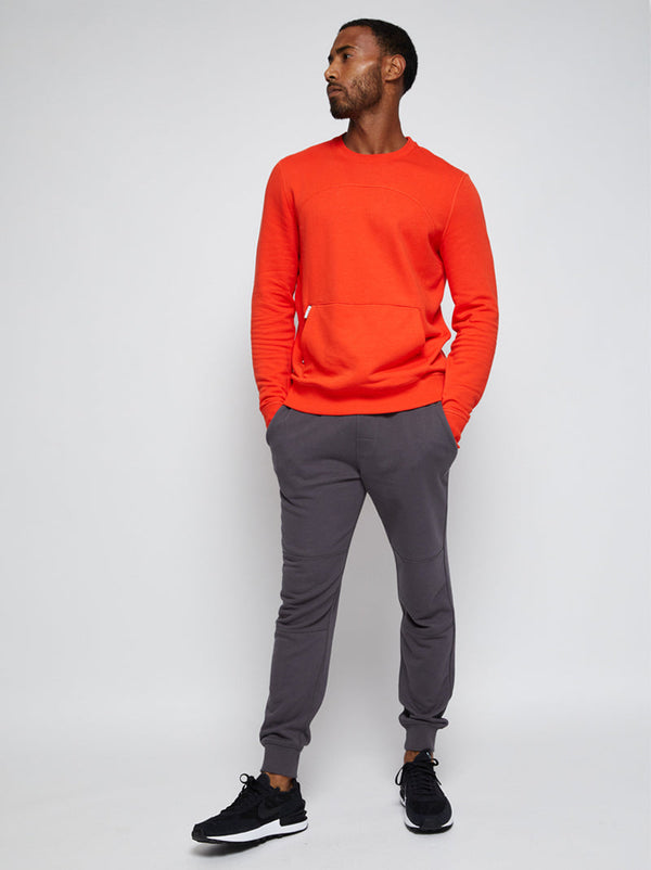 Men's soft, lightweight crewneck sweatshirt in light grey