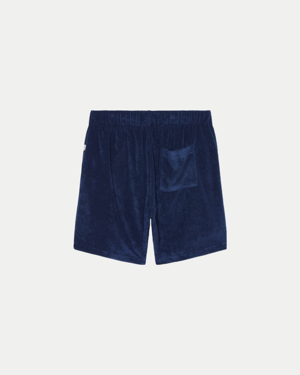 Men's 8 inch ultra soft towel terry short in navy blue