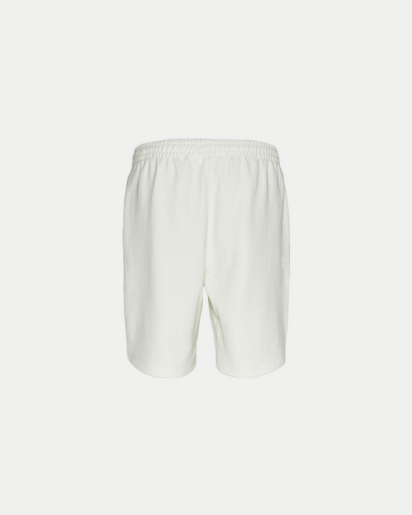Men's 8 inch casual track style sweat short in off-white 
