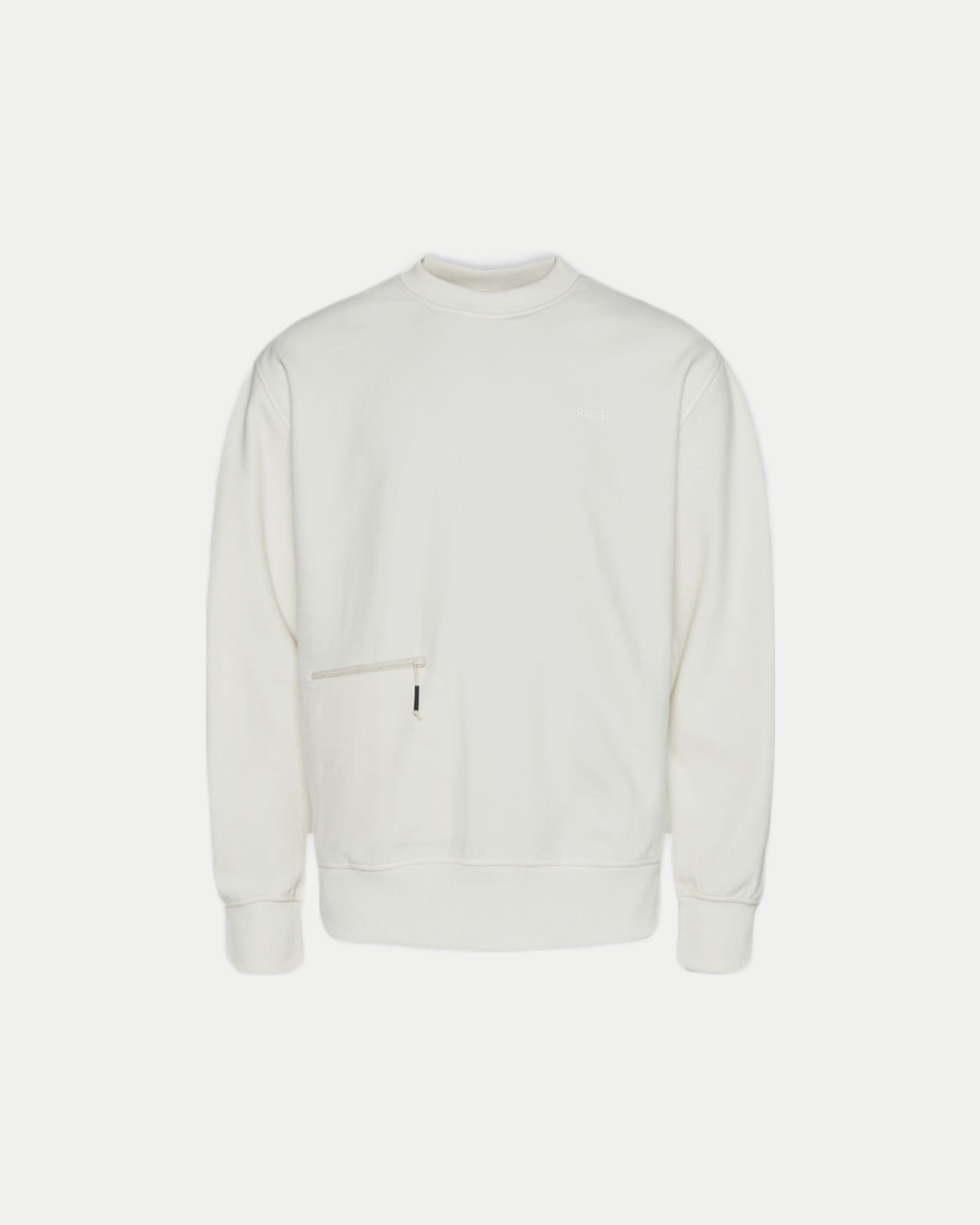 Men's athletic fit crewneck sweatshirt in off -white 