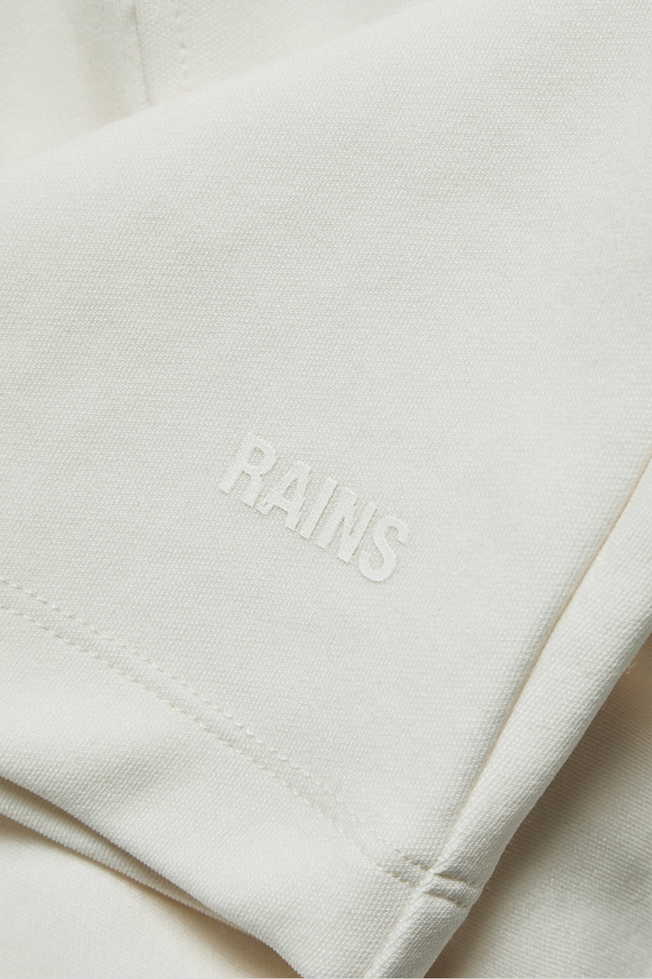 Men's 8 inch casual track style sweat short in off-white 