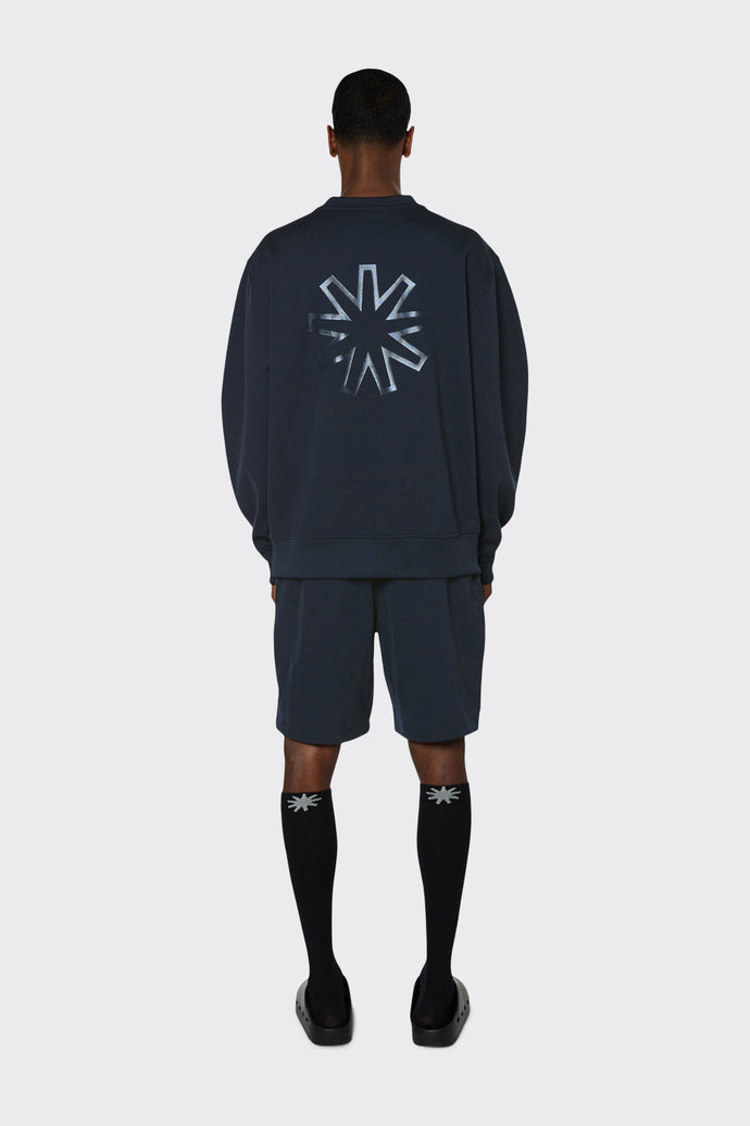 Men's athletic fit crewneck sweatshirt in navy blue