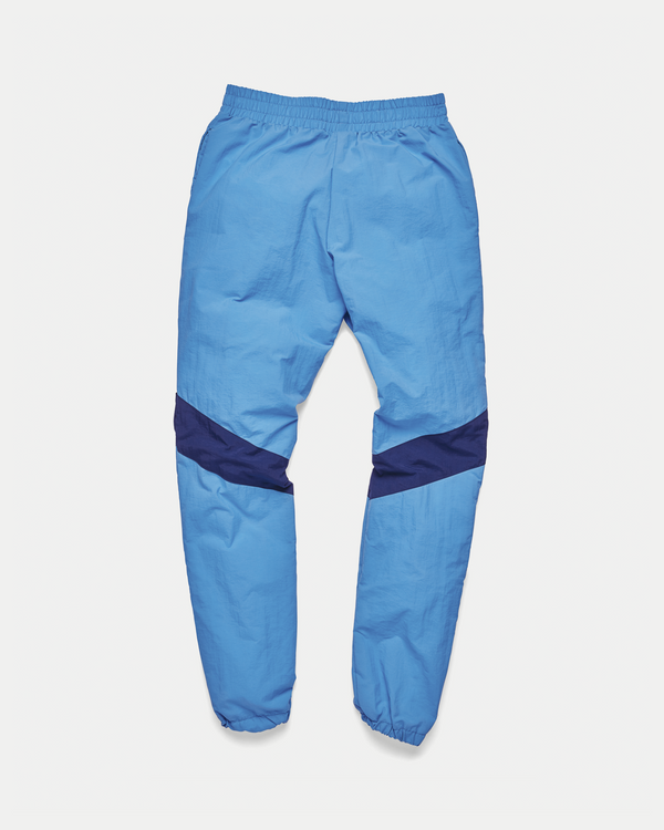 Men's slim fit tracksuit joggers in multi-blue.