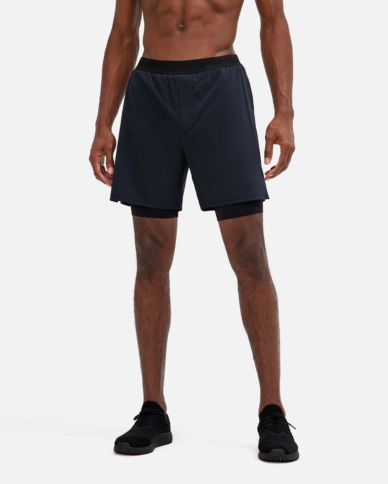 Men's 6 inch lined training short in black